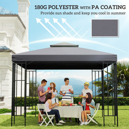 Toile de remplacement gazebo 2 niveaux 3 x 3 m