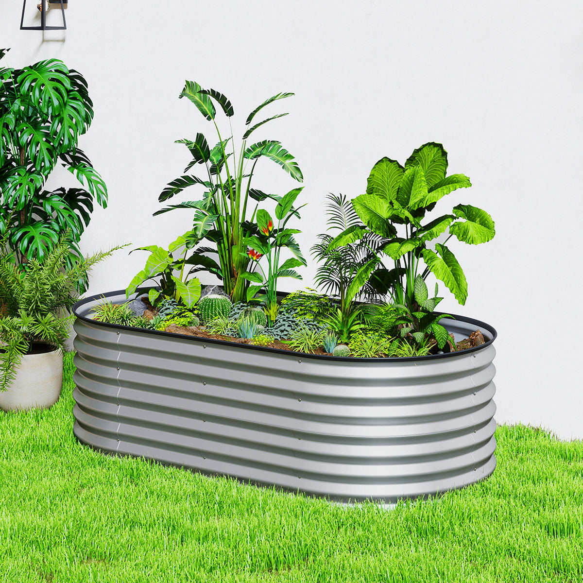 Bac de jardin surélevé galvanisé 152 x 76 x 61 cm