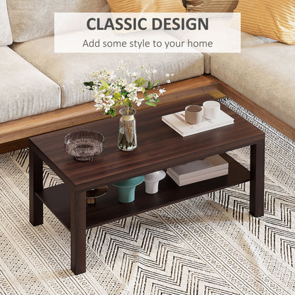 Table basse à deux niveaux en bois d'ingénierie