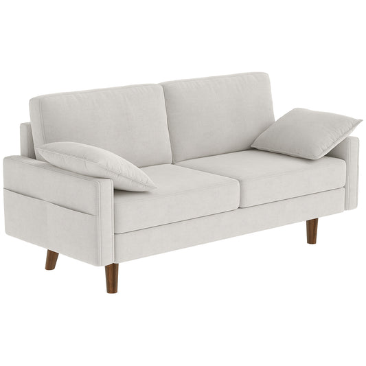 Canapé 3 places velours avec ressorts et coussins