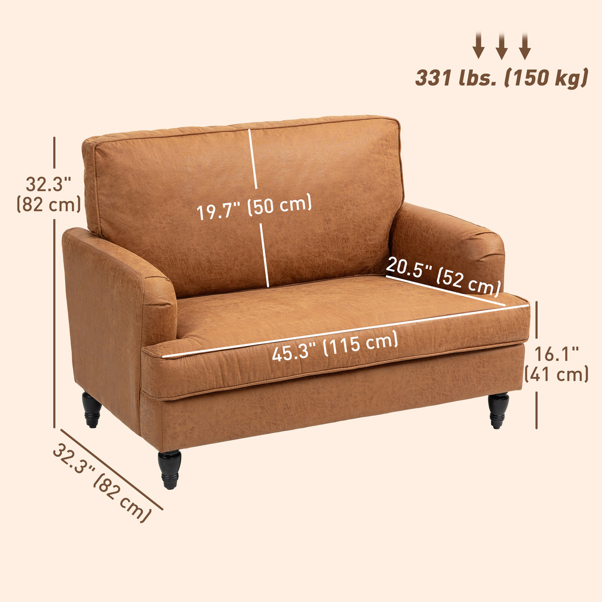 Fauteuil d'appoint moderne en tissu
