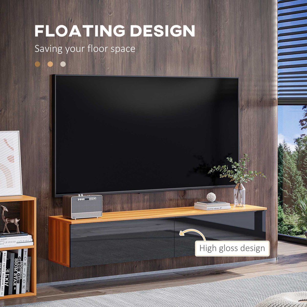 Meuble TV mural suspendu moderne