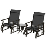 Ensemble planeurs de patio et table 3 pièces
