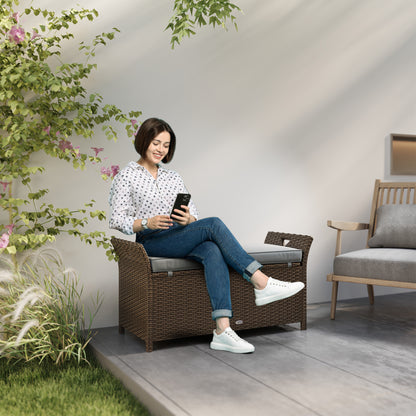 Banc coffre extérieur en rotin PE 111 L