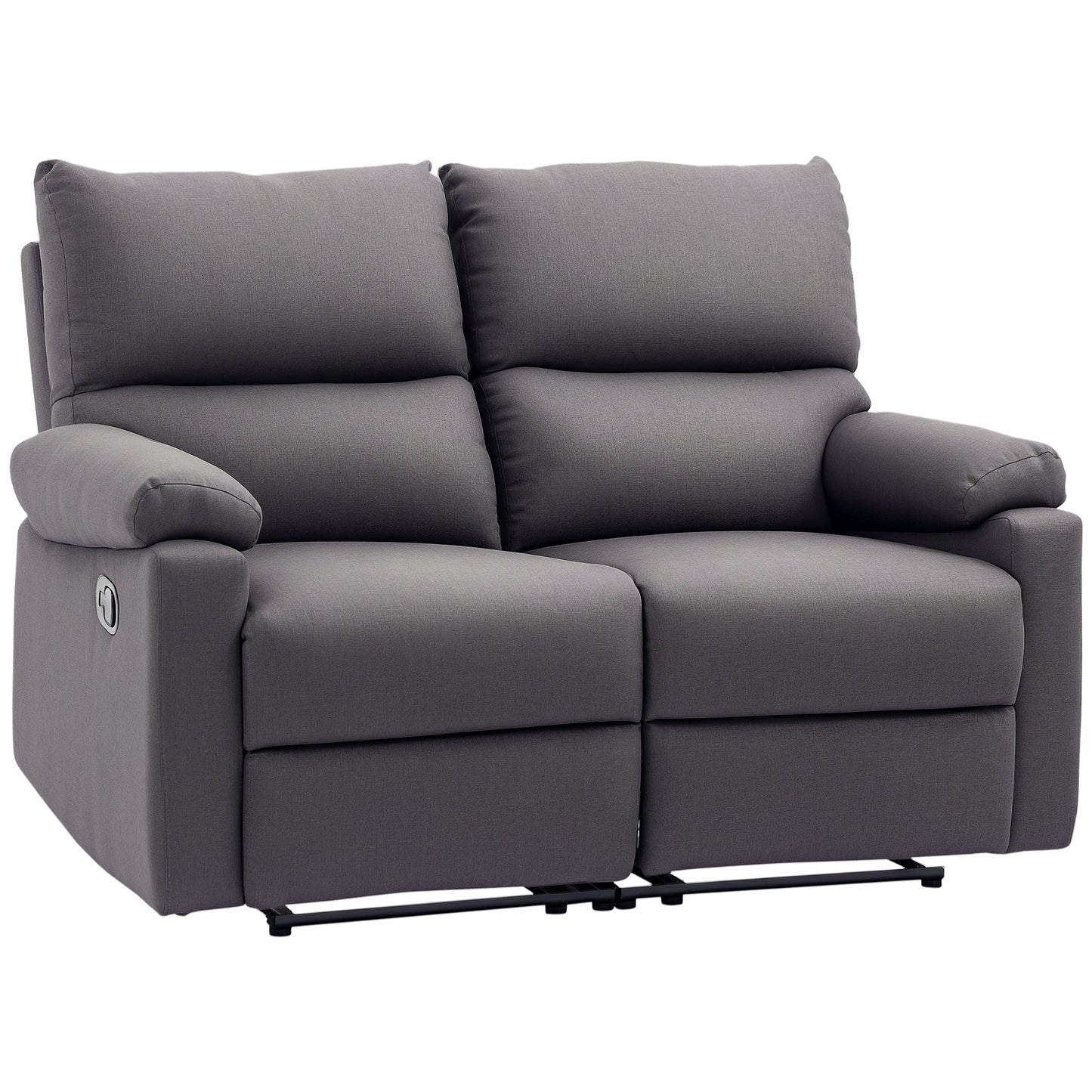 Causeuse inclinable 2 places avec repose-pieds et dossiers divisés