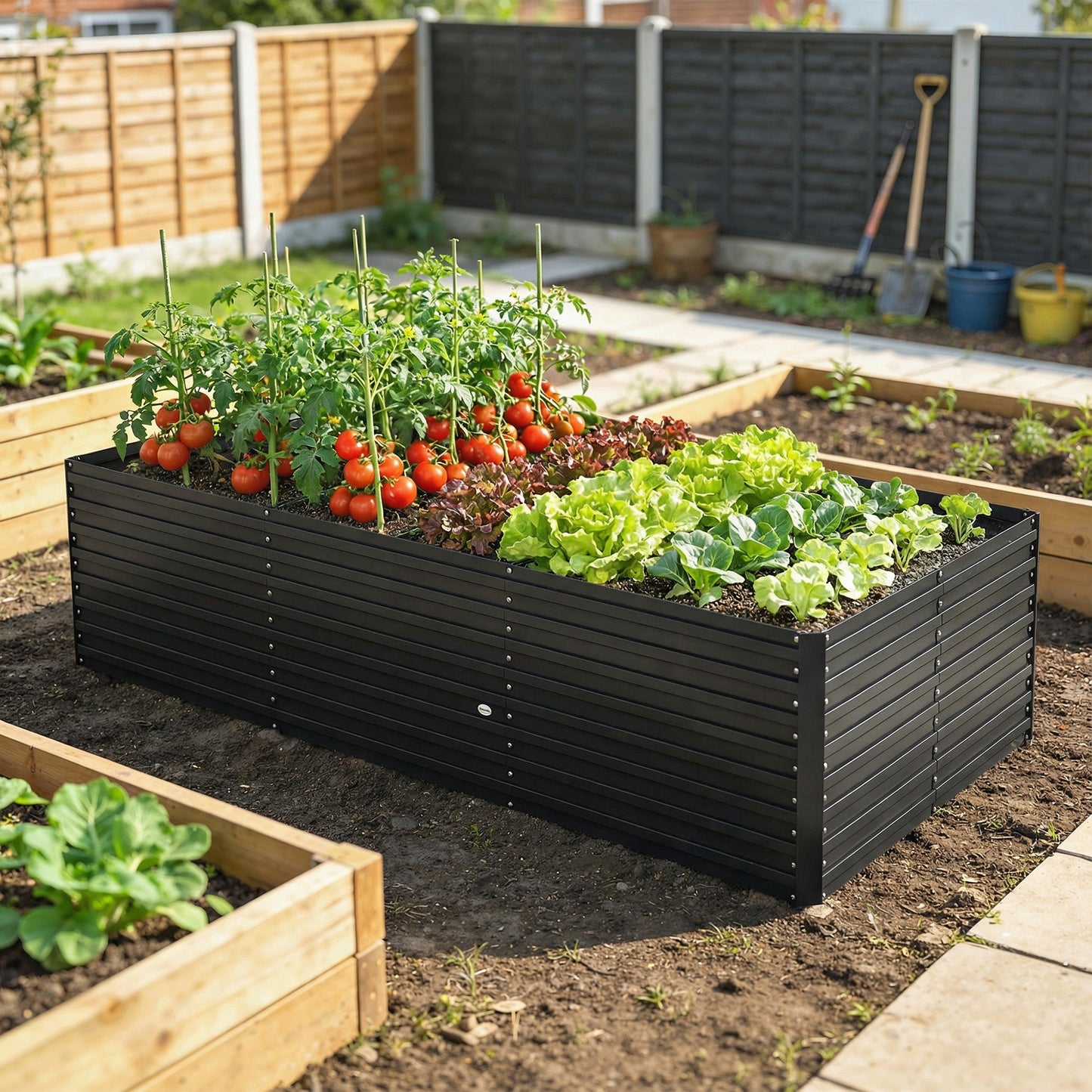 Bac de jardinage surélevé galvanisé extra profond 240x120x60cm