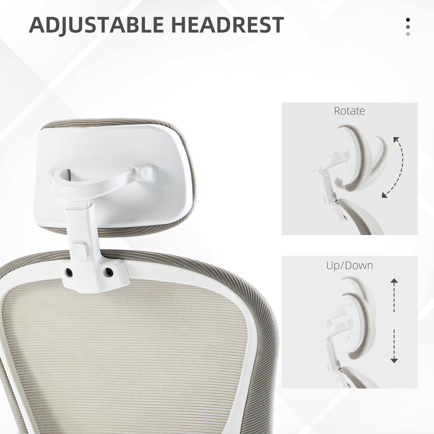 Chaise de bureau ergonomique avec support lombaire 4D