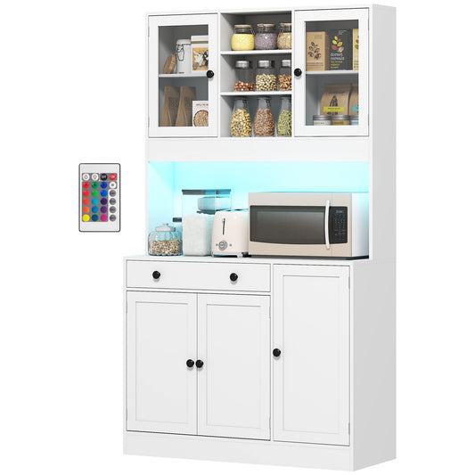 Grand garde-manger de cuisine autoportant avec éclairage LED