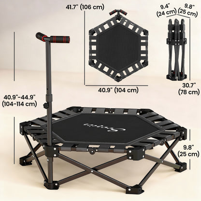 Mini trampoline pliante d'entraînement avec poignée