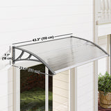 Auvent de porte en polycarbonate creux — Transparent