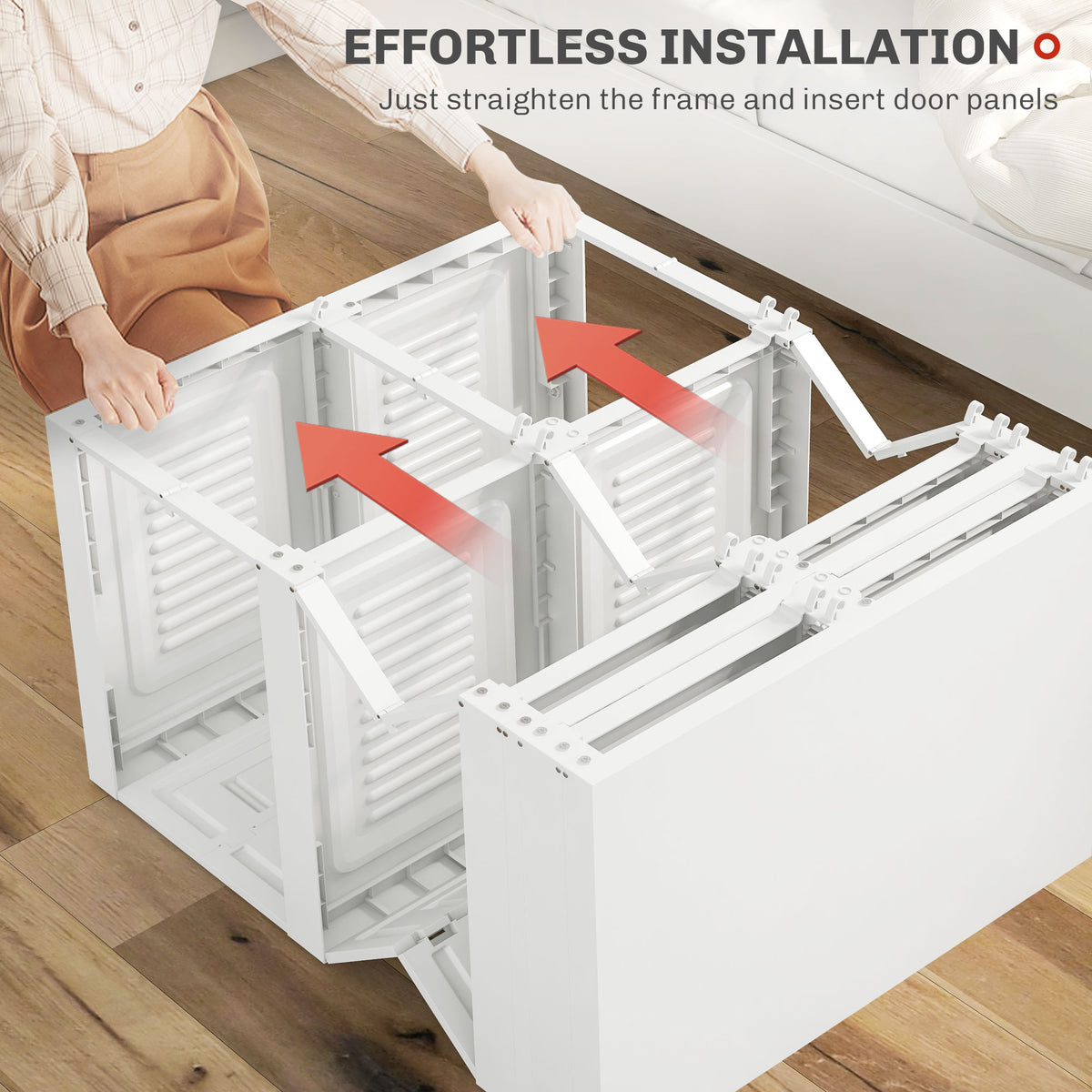 Armoire penderie pliable 5 compartiments