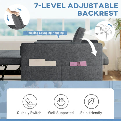 Canapé-lit convertible avec ports USB et dossier ajustable