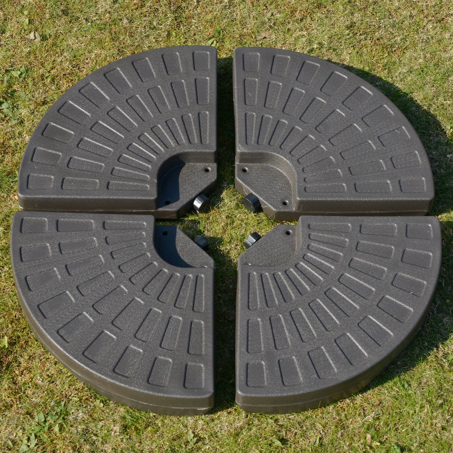 Poids de base parasol déporté 4 pièces circulaire HDPE