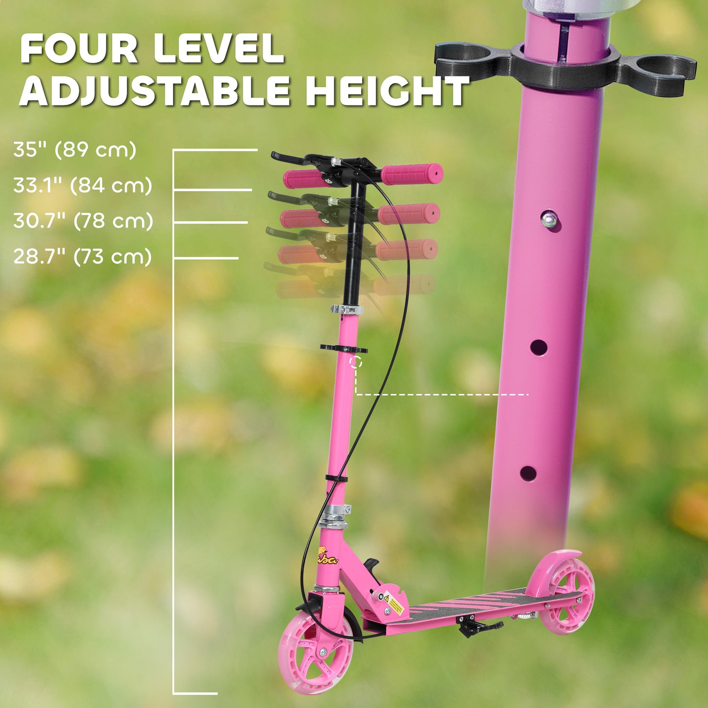 Trottinette enfant roues lumineuses réglable 3-8 ans