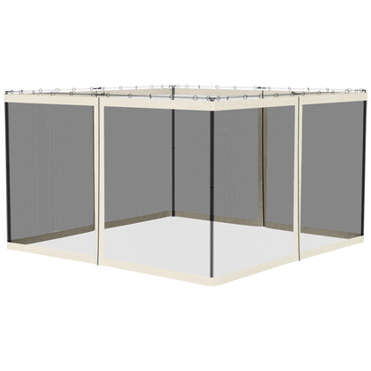 Moustiquaire de remplacement pour gazebo 3 x 3,6 m