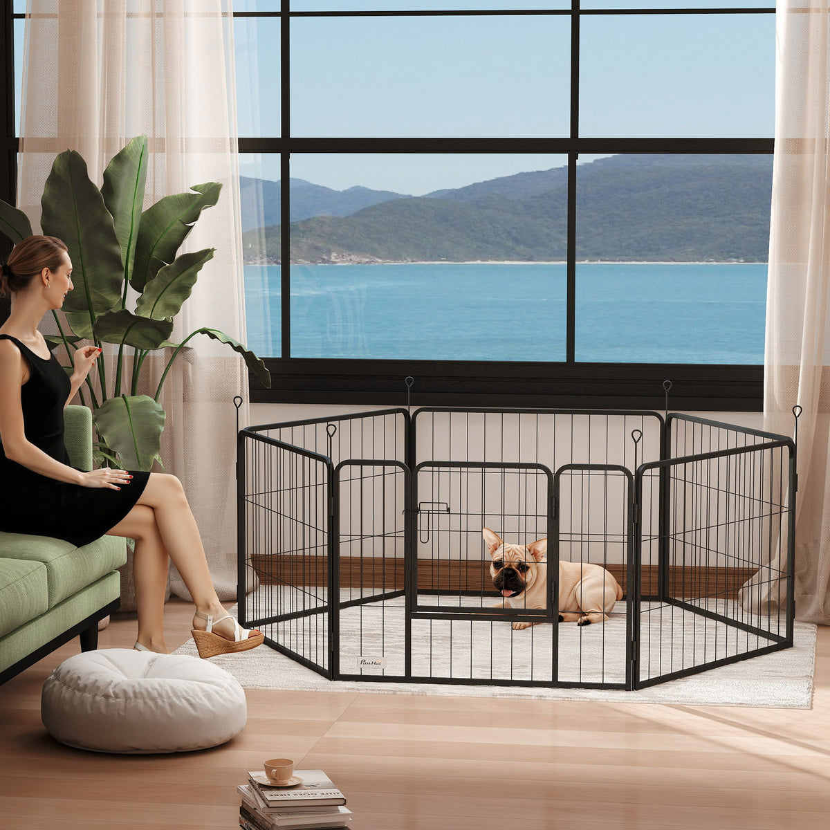 Parc pour chien robuste en acier modulable