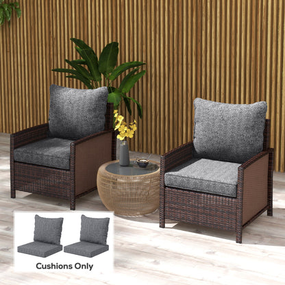 Coussins chaise patio 4 pièces avec dossier