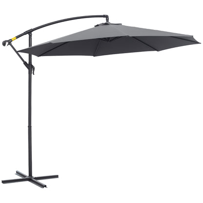 Parasol déporté patio 10 pieds cantilever avec base croisée