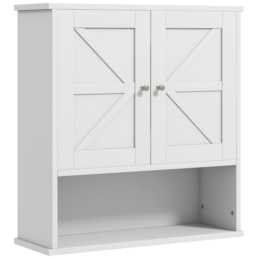 Armoire murale salle de bain avec portes de grange