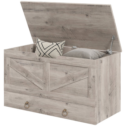 Coffre de rangement 80 cm avec charnières de sécurité