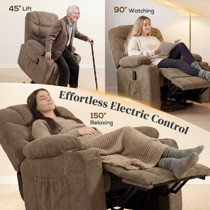 Fauteuil releveur électrique massant à télécommande