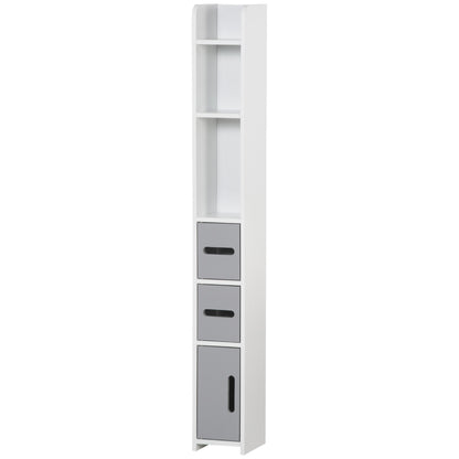 Armoire de salle de bains sur pied étroite