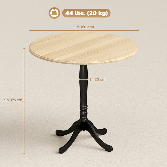 Table de salle à manger ronde à piédestal 80 cm