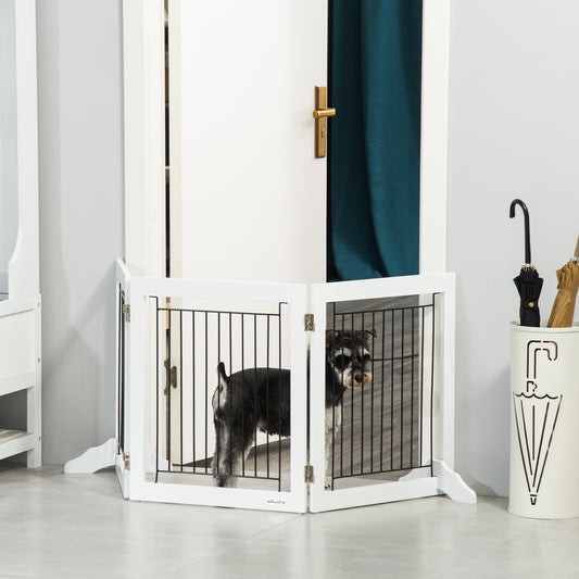 Barrière pour animaux autoportante pliante à 3 panneaux
