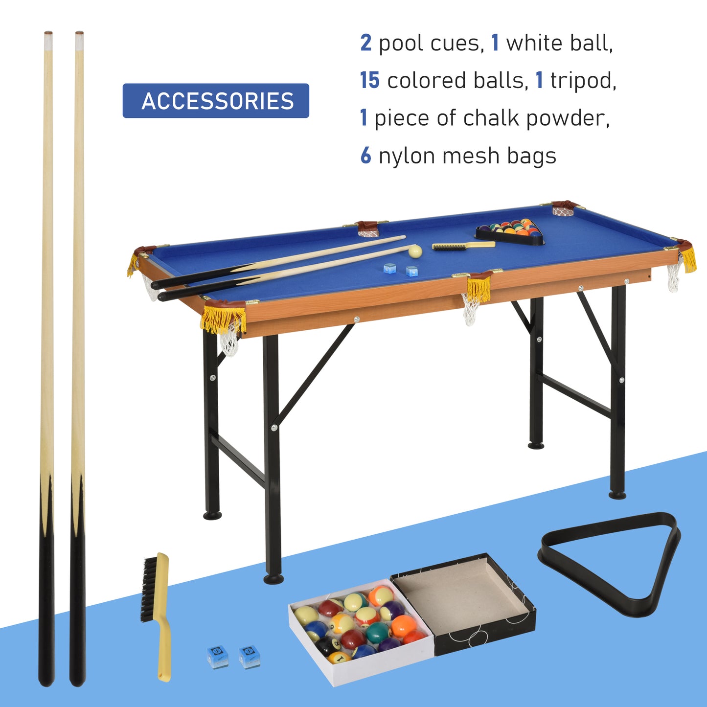Mini table de billard pliable avec accessoires complets
