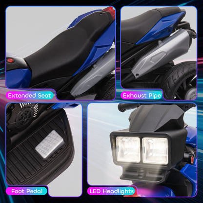 Moto électrique pour enfants 6V avec pédales musique phares