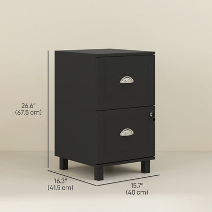 Classeur 2 tiroirs verrouillable avec barres suspendues