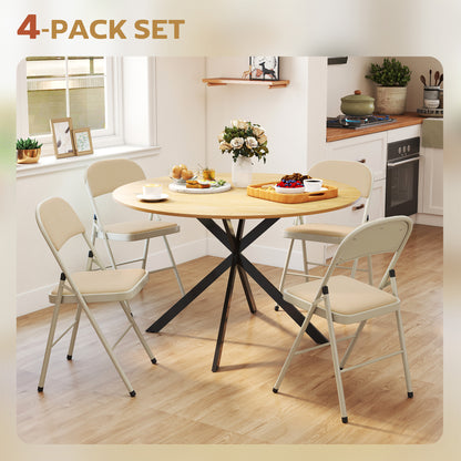 Ensemble de 4 chaises pliantes en velours