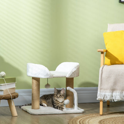 Arbre à chat compact avec griffoirs en jute