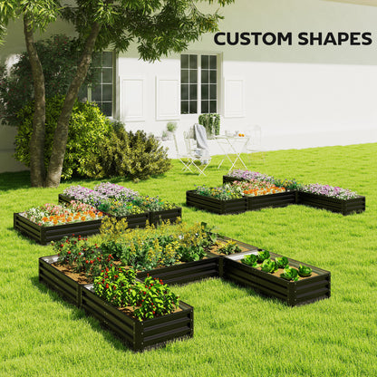 Jardinières surélevées en acier ensemble de 5