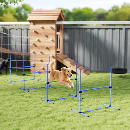 Ensemble de 4 haies d'agilité réglables pour chien