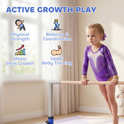 Barre de gymnastique professionnelle réglable pour enfants