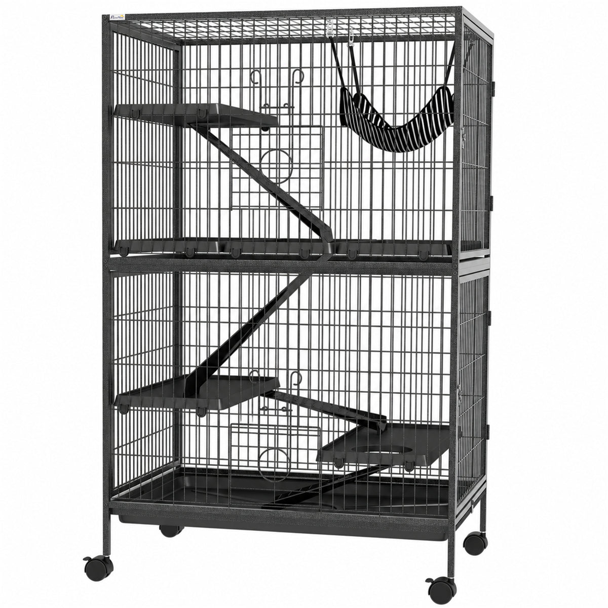 Cage pour petits animaux à roulettes sur 5 niveaux