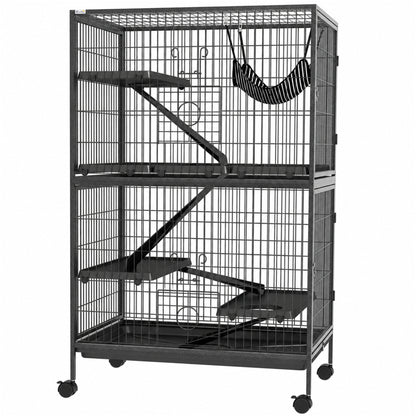 Cage pour petits animaux à roulettes sur 5 niveaux
