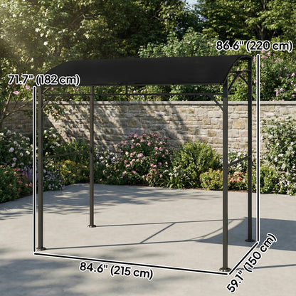 Gazebo BBQ courbé 7' x 5'