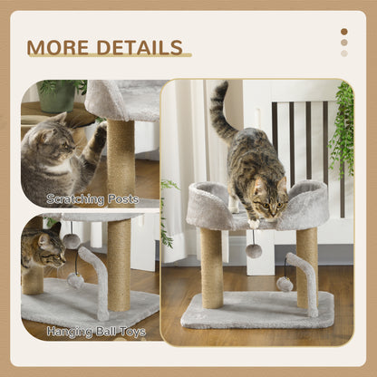 Arbre à chat compact avec griffoirs en jute