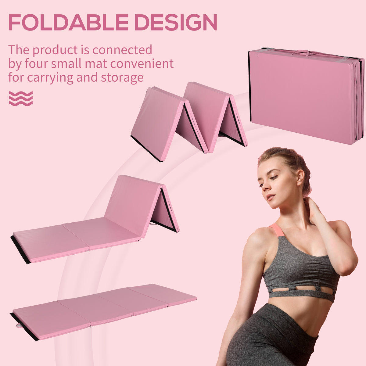 Tapis de gymnastique pliable en mousse