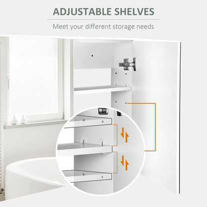 Armoire murale salle de bain miroir double portes