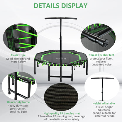 Mini trampoline pliable avec barre réglable 122 cm