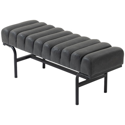 Banc de lit cylindrique en similicuir