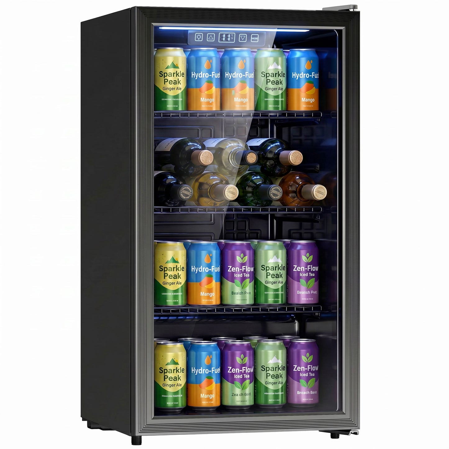 Réfrigérateur à boissons 2,4 pi³ porte vitrée double couche