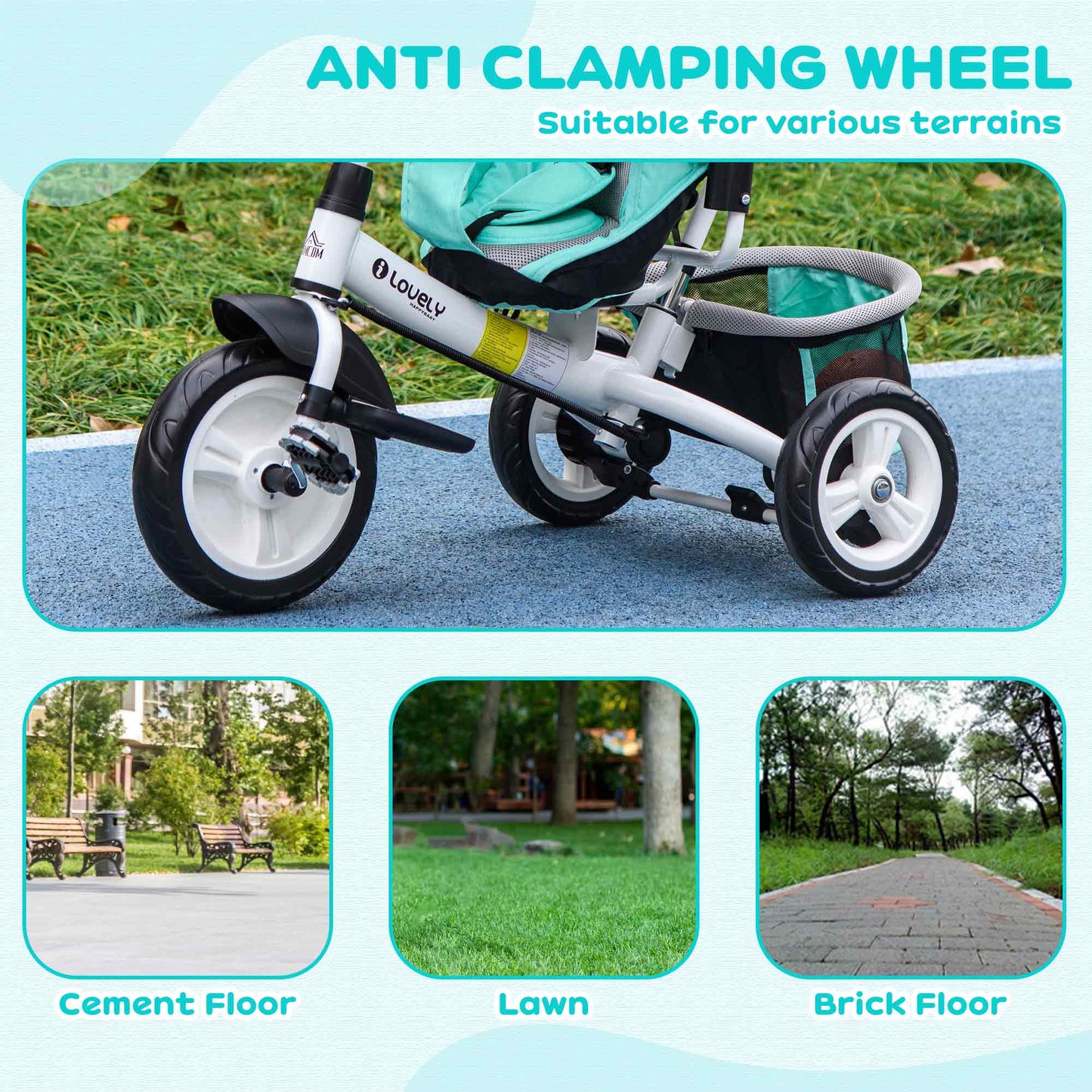 Tricycle évolutif 6 en 1 pour tout-petits 1-5 ans