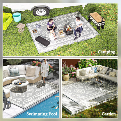 Tapis extérieur réversible 9' x 12' — gris