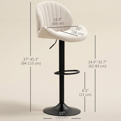 Tabourets de bar pivotants ajustables lot de 2