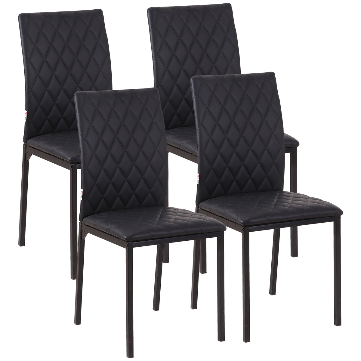 Ensemble de 4 chaises de salle à manger capitonnées