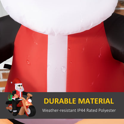 Décoration gonflable Noël Père Noël moto 5,5 pi